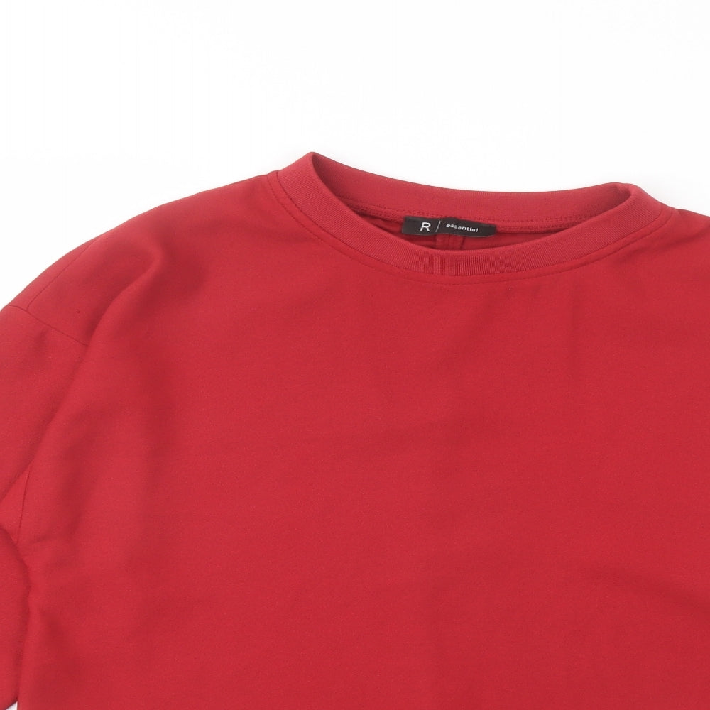 La Redoute Womens Red Polyester Basic Blouse Size 6 Crew Neck