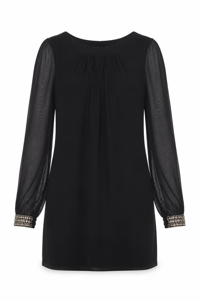 Dorothy Perkins Womens Black Polyester A-Line Size 10 Boat Neck Pullover