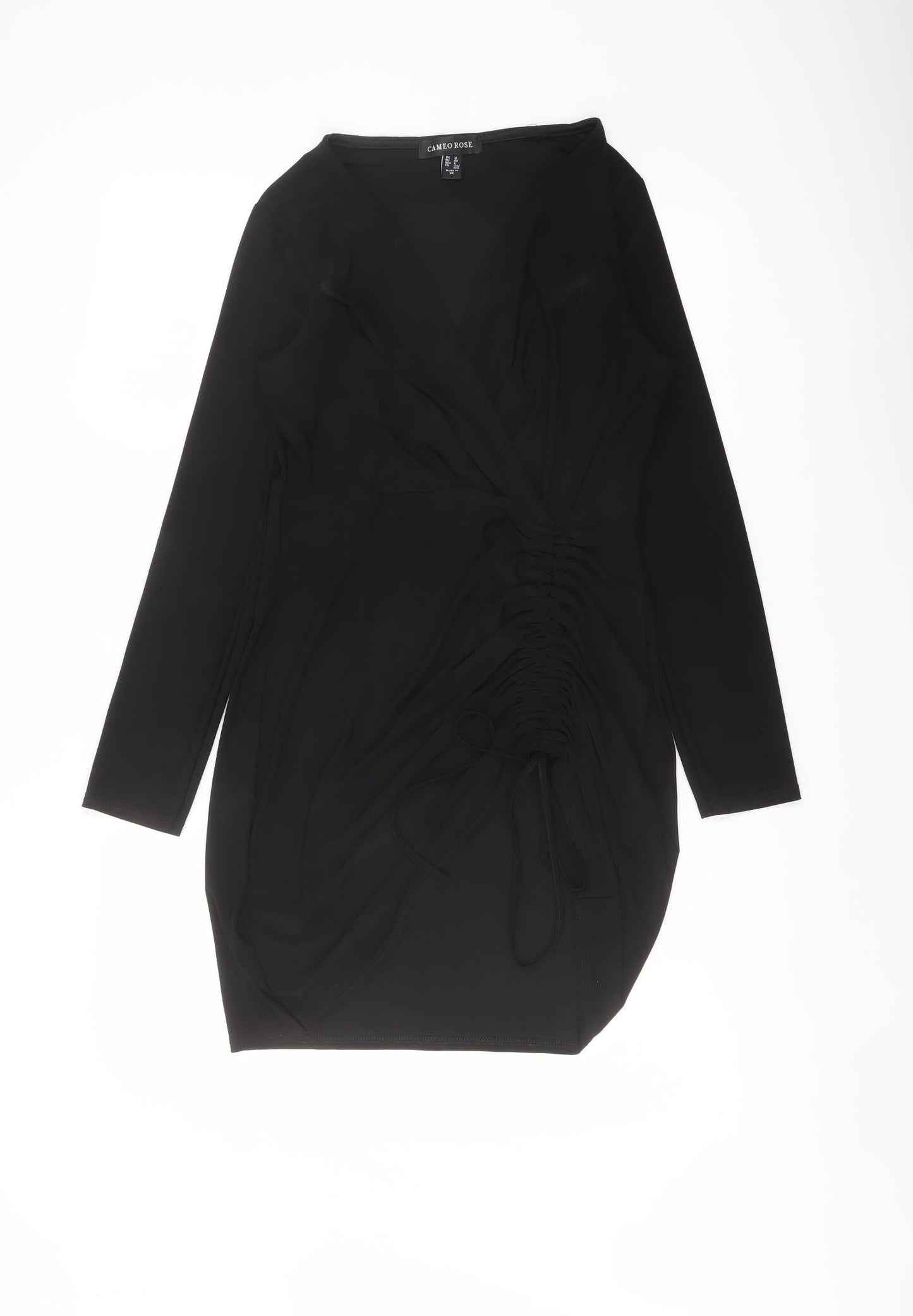 Cameo Rose Womens Black Polyester Pencil Dress Size 12 V-Neck Pullover