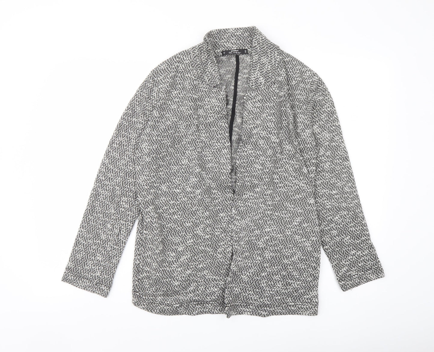 Miss Selfridge Womens Grey Geometric Jacket Blazer Size 8
