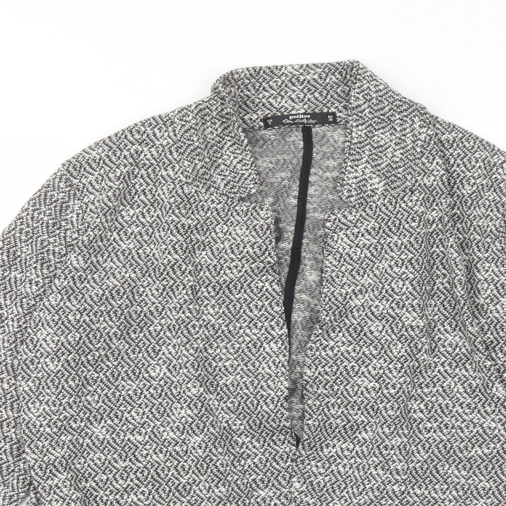 Miss Selfridge Womens Grey Geometric Jacket Blazer Size 8