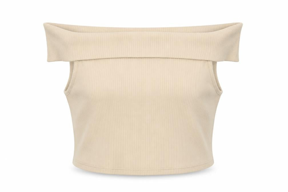 Zsara Womens Beige Polyester Cropped Blouse Size S Square Neck