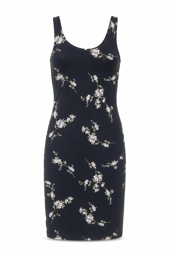 Miss Selfridge Womens Blue Floral Cotton Mini Size 6 Round Neck Pullover