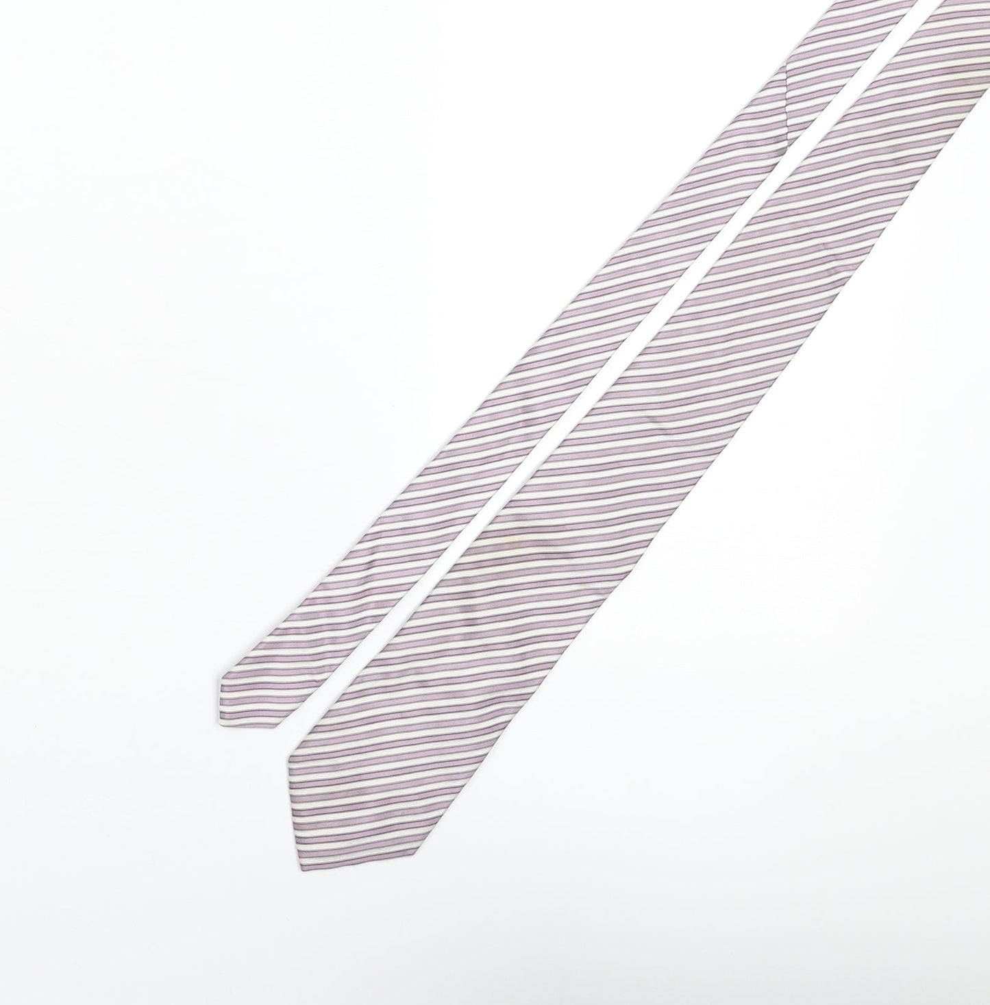 Boss Mens Purple Striped Silk Pointed Tie One Size