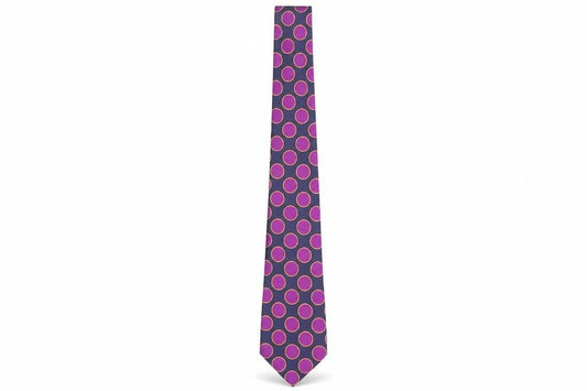 LA Smith Mens Purple Polka Dot Silk Pointed Tie One Size