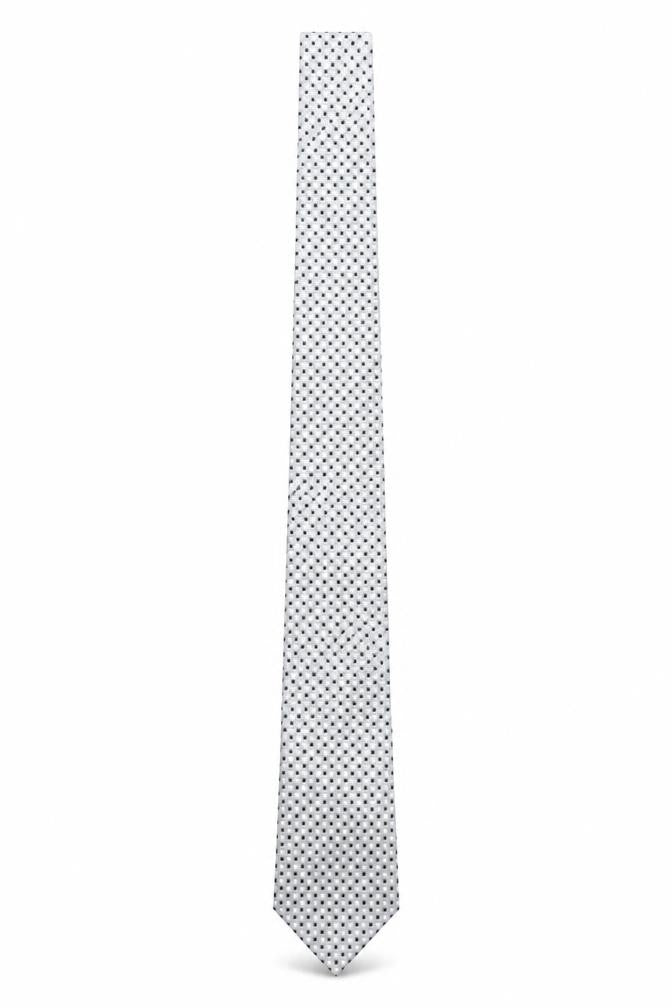 Tie Rack Mens Grey Geometric Silk Pointed Tie One Size