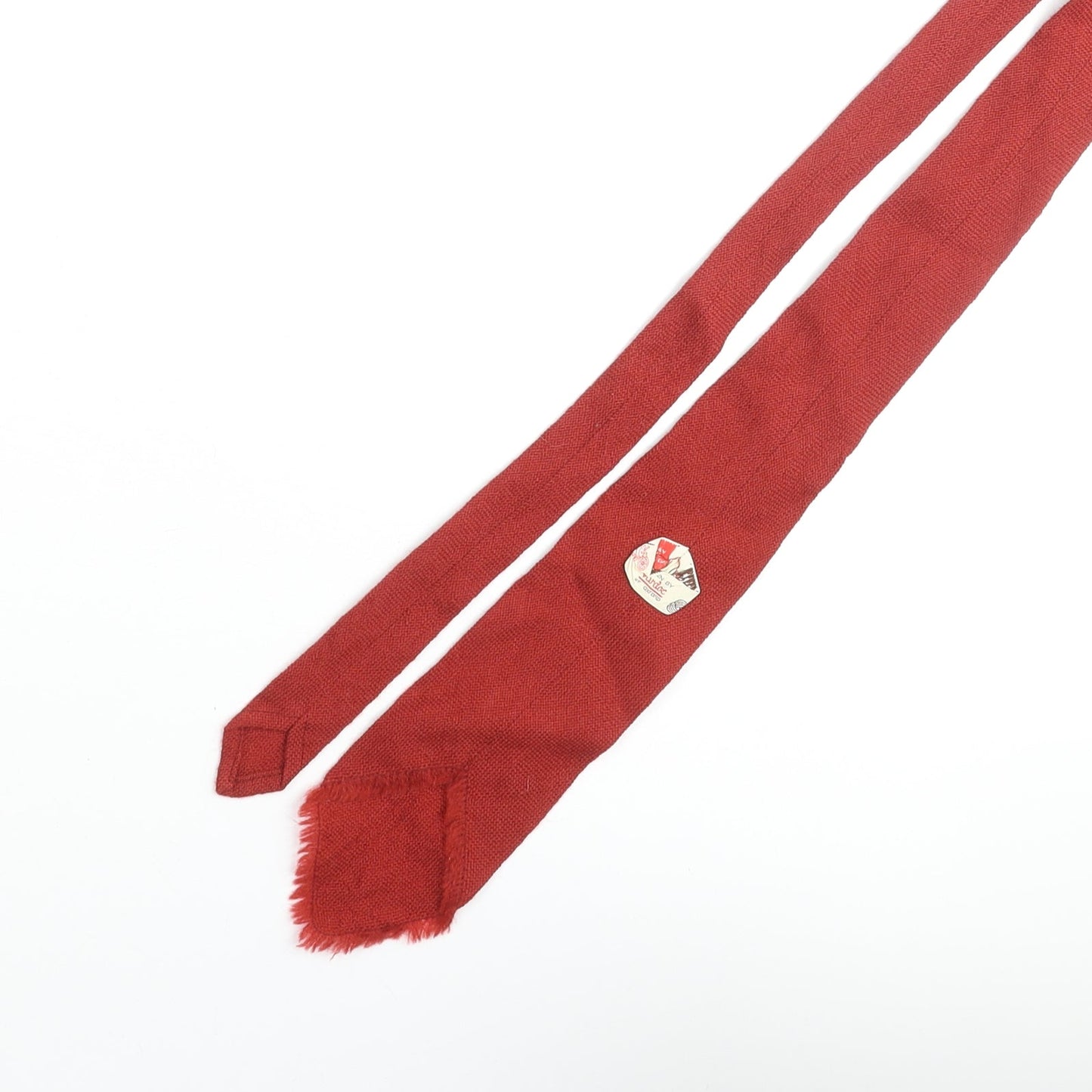Vardoc of Oxford Mens Red Wool Pointed Tie One Size