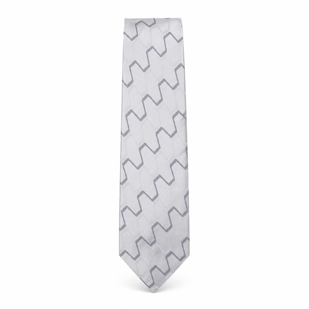Next Mens Grey Geometric Silk Pointed Tie One Size