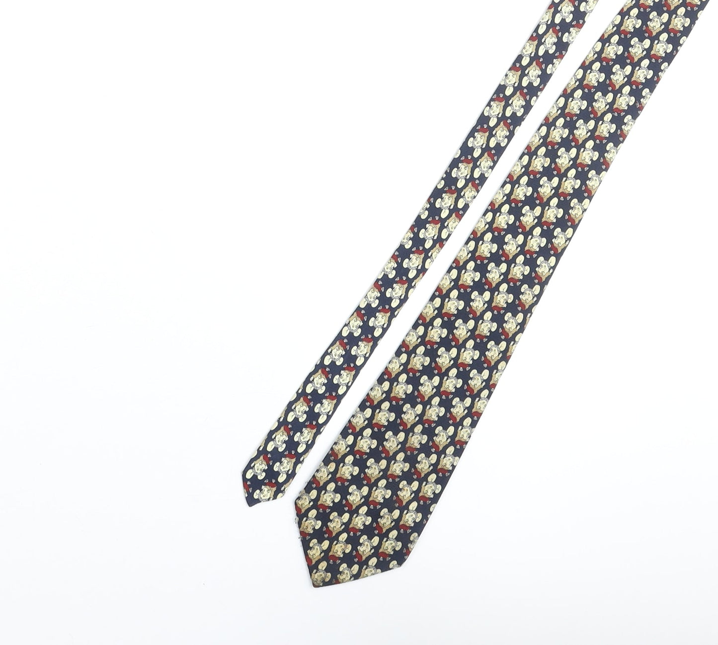 Vintage Mouse Mens Multicoloured Geometric Polyester Pointed Tie One Size - Mouse Character Print