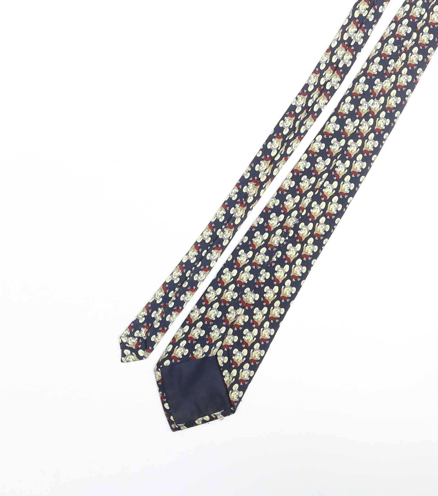 Vintage Mouse Mens Multicoloured Geometric Polyester Pointed Tie One Size - Mouse Character Print