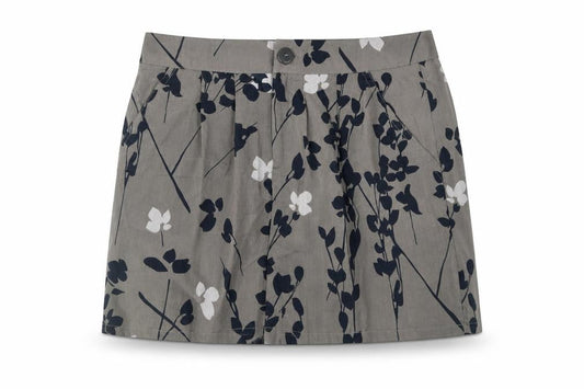 Gap Womens Grey Floral Polyester Mini Skirt Size 6 Zip