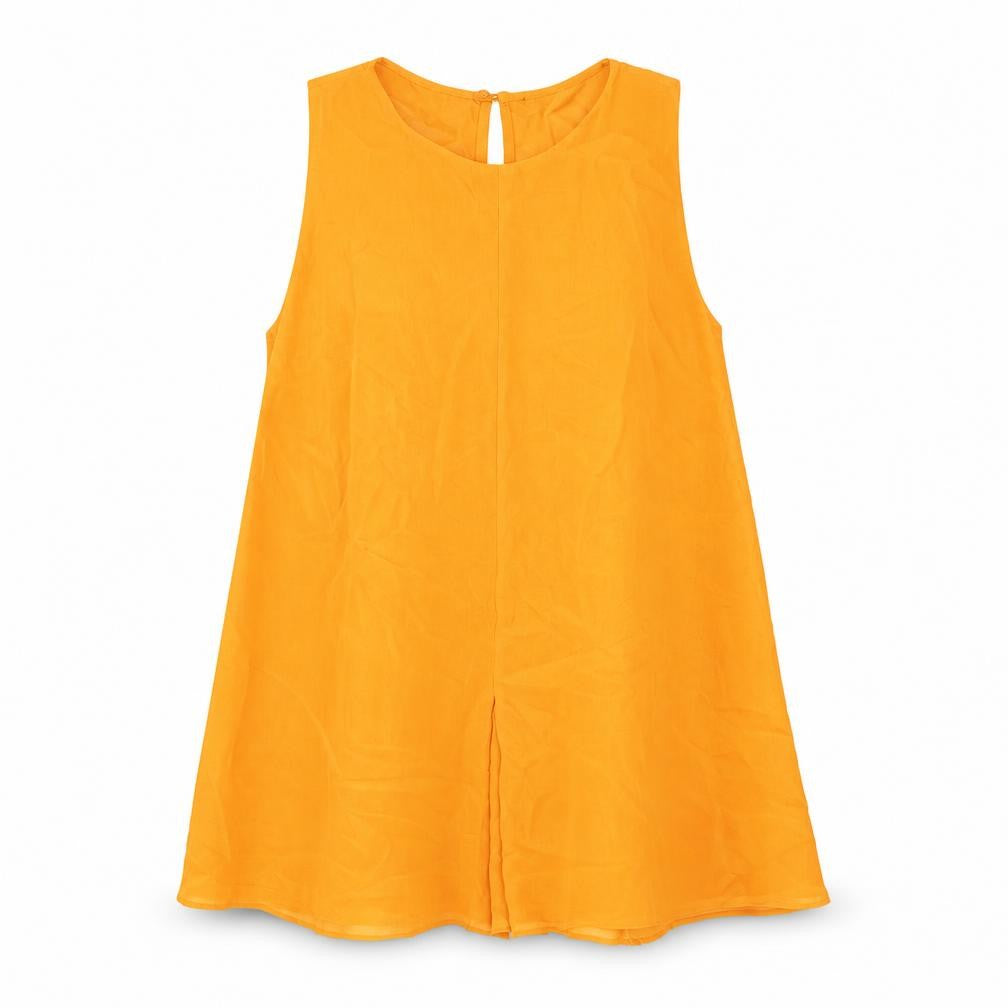 Zara Womens Orange Polyester Camisole Blouse Size L Round Neck