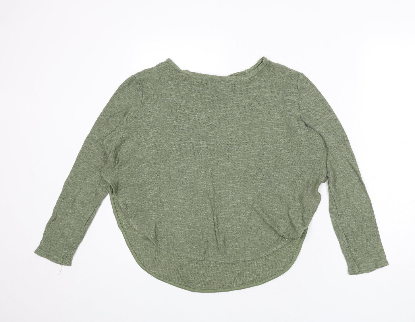Divided by H&M Womens Green Boat Neck Viscose Pullover Jumper Size M