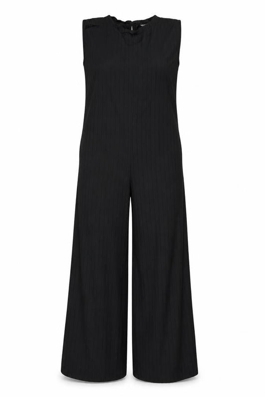 Zara Womens Black Polyester Jumpsuit One-Piece Size S L23 in Button - Ribbed