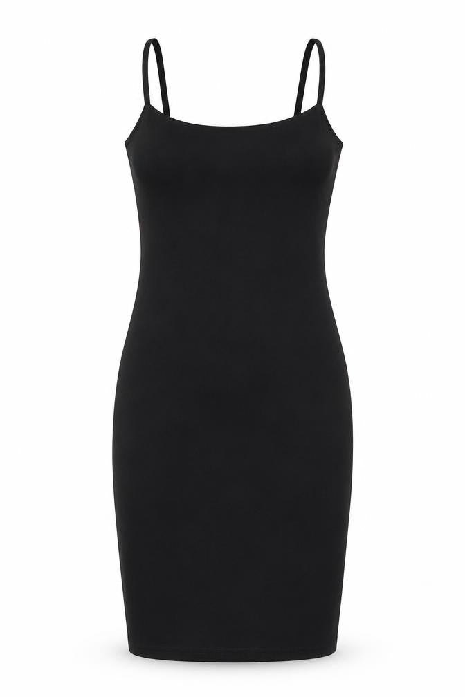 PRETTYLITTLETHING Womens Black Polyester Bodycon Size 4 Square Neck Pullover - Mini