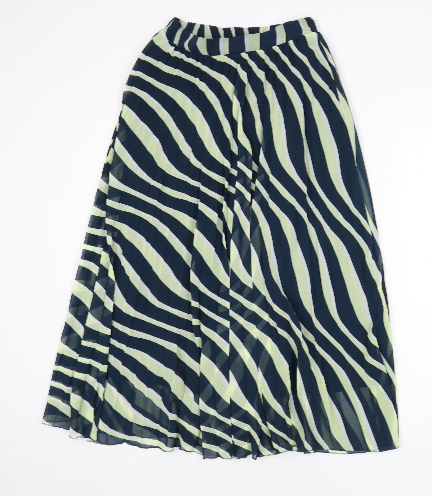 Marks and Spencer Womens Multicoloured Geometric Polyester Pleated Skirt Size 6