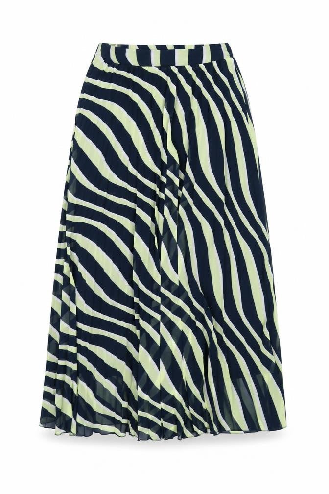 Marks & Spencer Womens Multicoloured Geometric Polyester Pleated Skirt Size 6