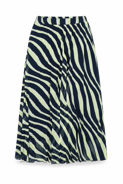 Marks & Spencer Womens Multicoloured Geometric Polyester Pleated Skirt Size 6