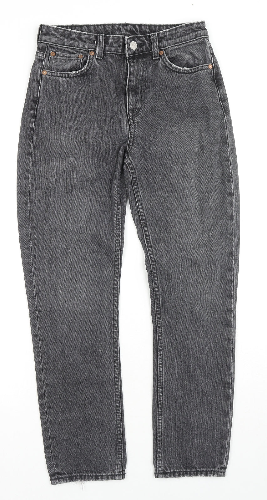Weekday Womens Grey Cotton Skinny Jeans Size 24 in L28 in Regular Zip
