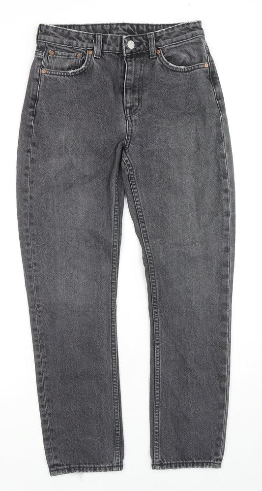 Weekday Womens Grey Cotton Skinny Jeans Size 24 in L28 in Regular Zip