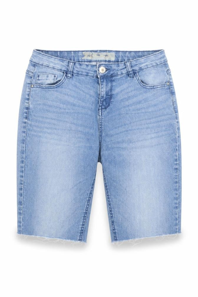 Denim & Co. Womens Blue Cotton Basic Shorts Size 32 L8 in Regular Zip