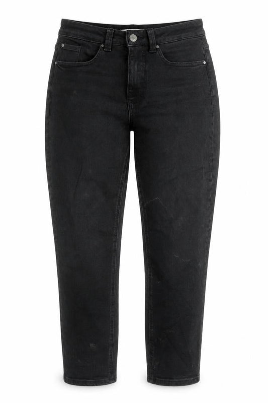 Per Una Womens Blue Cotton Tapered Jeans Size 30 in L25 in Regular Zip