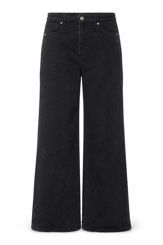Divided by H&M Womens Black Cotton Bootcut Jeans Size 6 L28 in Regular Zip