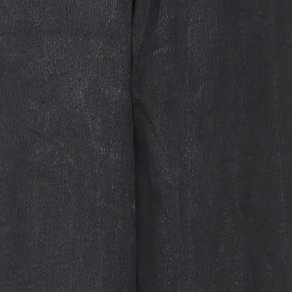 Brand and care label for Denim & Co. girls’ black cotton skinny jeans, size 12-13, years, 25-inch leg regular zip