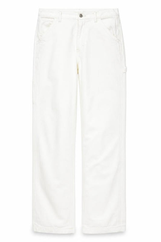 Topshop Womens White Cotton Bootcut Jeans Size 30 in L34 in Regular Zip - Cargo Style