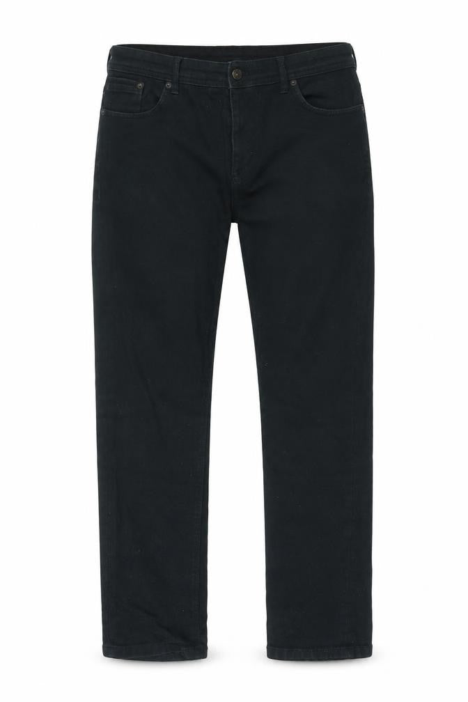 New Look Womens Black Cotton Straight Jeans Size 36 in L30 in Regular Zip