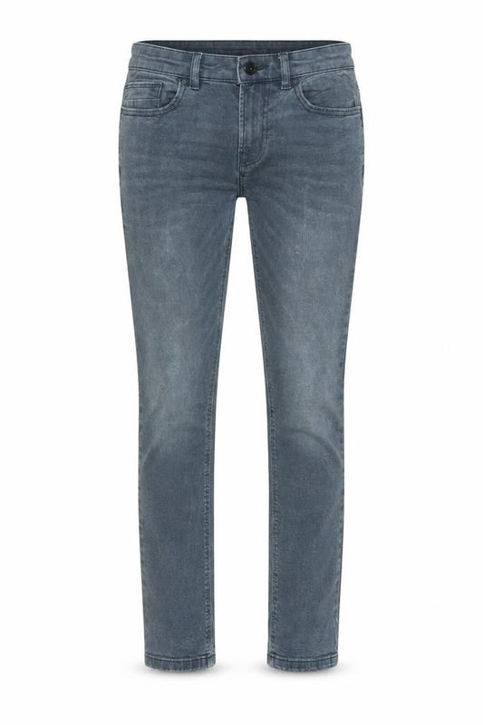 Next Womens Grey Cotton Straight Jeans Size 28 in L31 in Regular Zip