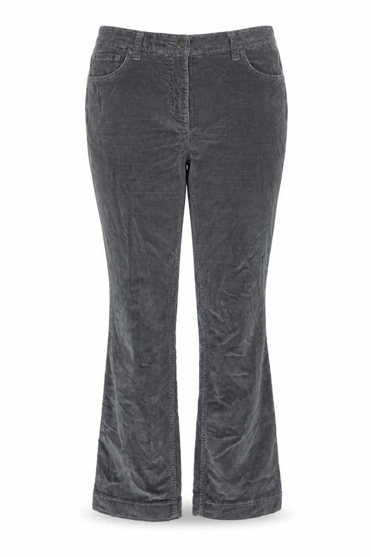 Per Una Womens Grey Cotton Bootcut Jeans Size 12 L25 in Regular Zip
