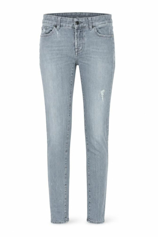 7 For All Mankind Womens Grey Cotton Skinny Jeans Size 28 in L31 in Regular Zip