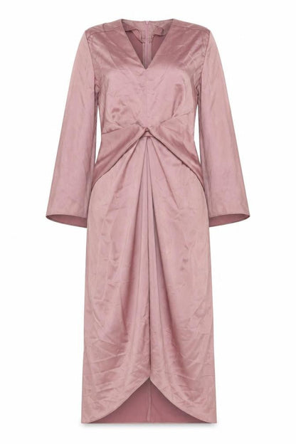 Pomelo Womens Pink Polyester A-Line Size S V-Neck Zip
