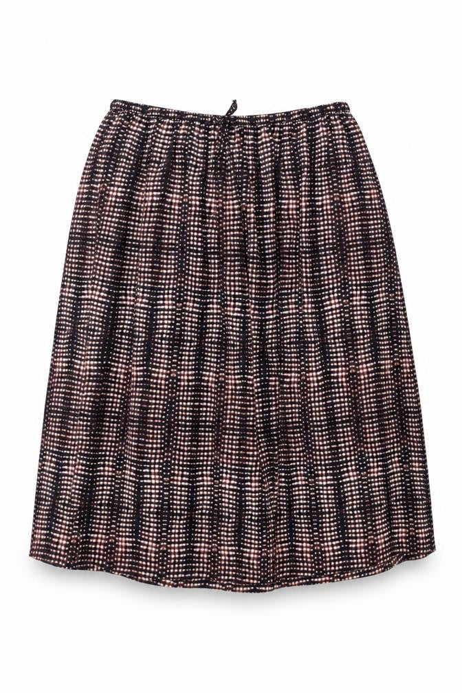 Per Una Womens Black Geometric Polyester Swing Skirt Size 18 Drawstring