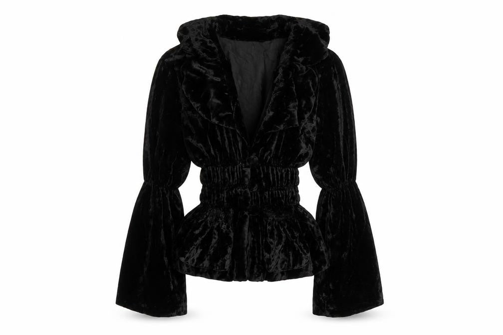 Roshanara Womens Black Polyester Basic Button-Up Size S V-Neck