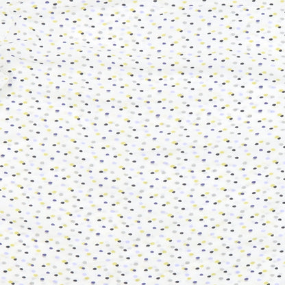 Classics Womens White Polka Dot Polyester Basic Blouse Size 14 Round Neck - Sheer