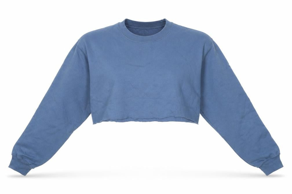 PRETTYLITTLETHING Womens Blue Cotton Pullover Sweatshirt Size M Pullover
