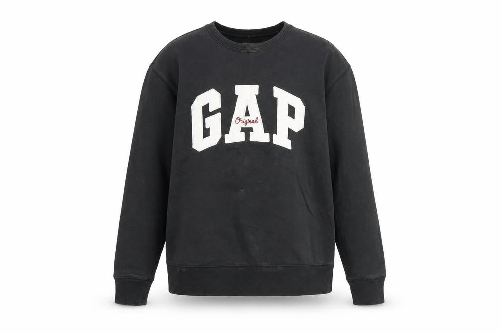 Gap Womens Black Cotton Pullover Sweatshirt Size XS Pullover
