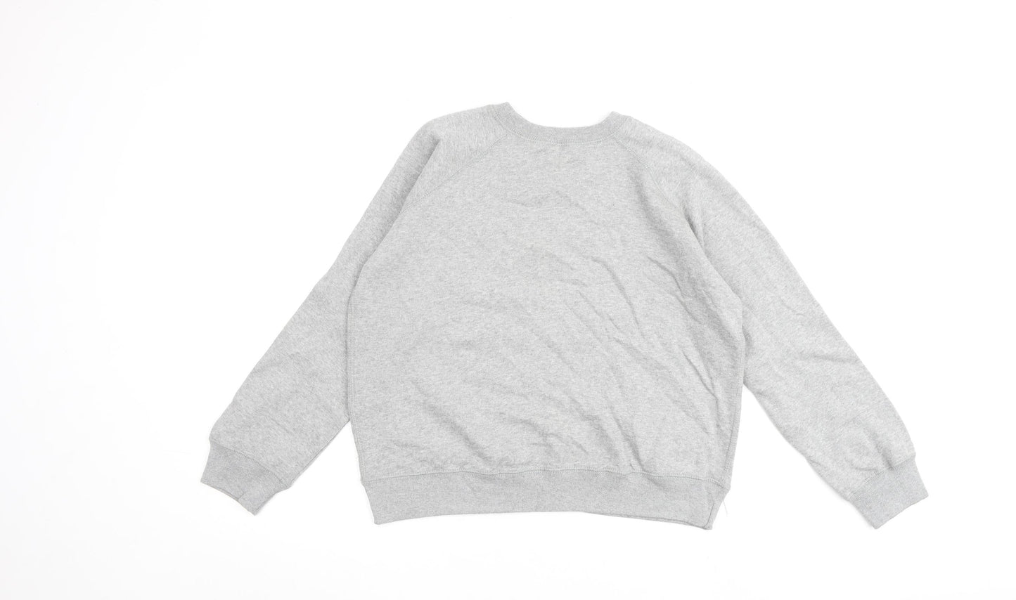 Liquid Womens Grey Cotton Pullover Sweatshirt Size L Pullover