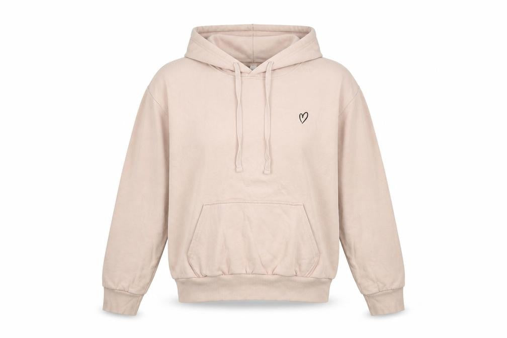 H&M Womens Pink Cotton Pullover Hoodie Size S Pullover