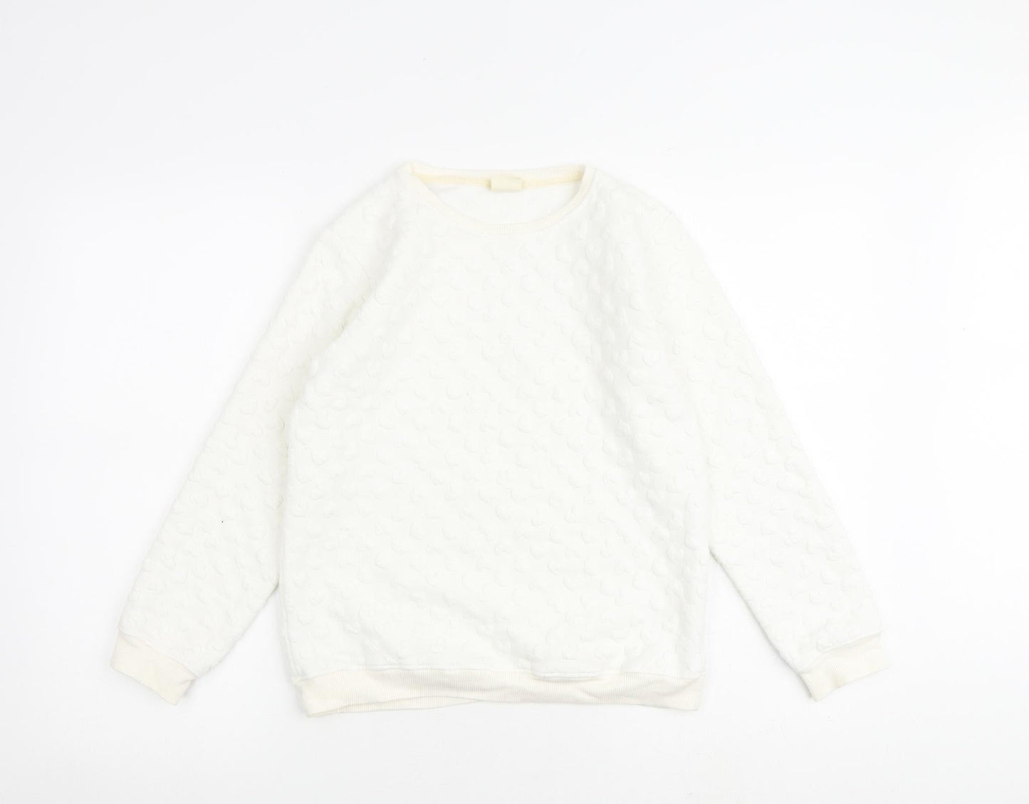 Zara Girls Ivory Polyester Pullover Sweatshirt Size 11-12 Years Pullover