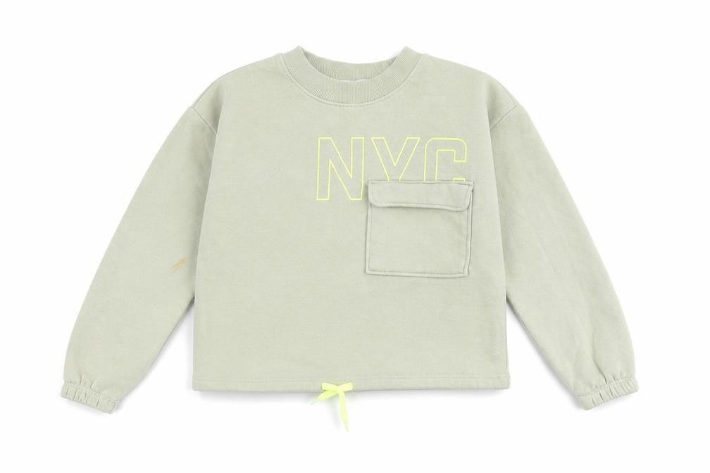 H&M Girls Green Cotton Pullover Sweatshirt Size 10-11 Years Pullover