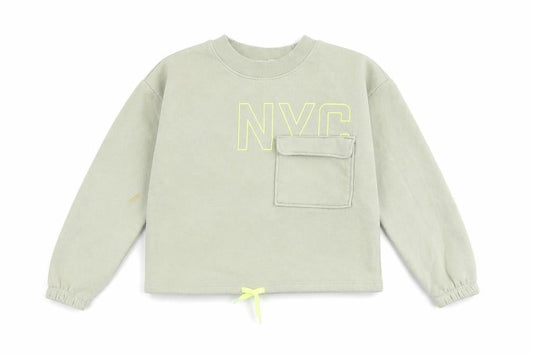 H&M Girls Green Cotton Pullover Sweatshirt Size 10-11 Years Pullover
