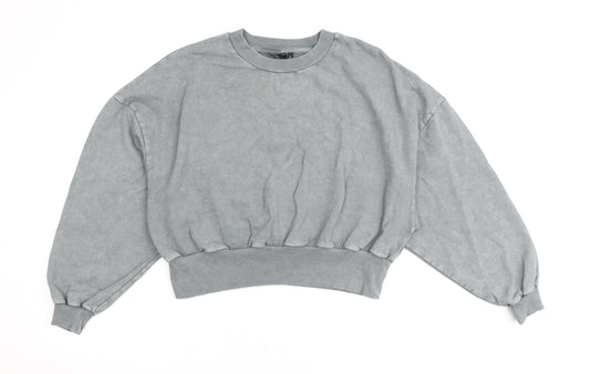 ASOS Womens Grey Cotton Pullover Sweatshirt Size 6 Pullover