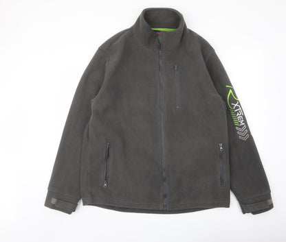 Additional front view of Atlas men’s green jacket, size L, zip