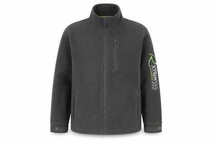 Front view of Atlas men’s green jacket, size L, zip