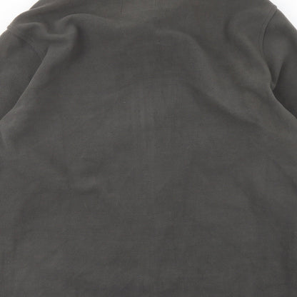 Brand and care label for Atlas men’s green jacket, size L, zip