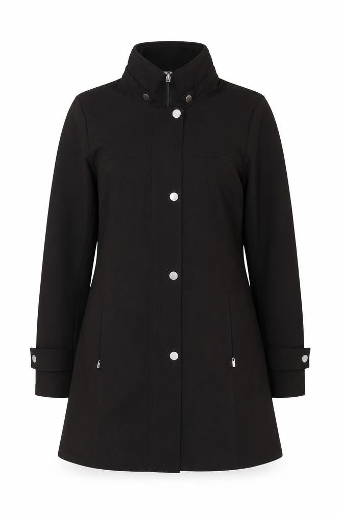 AJG Womens Black Jacket Coat Size M Zip