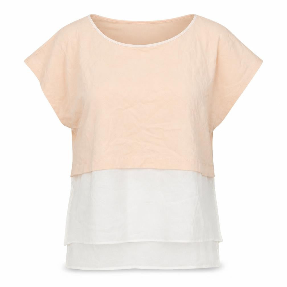 Zara Womens Pink Polyester Basic Blouse Size M Round Neck